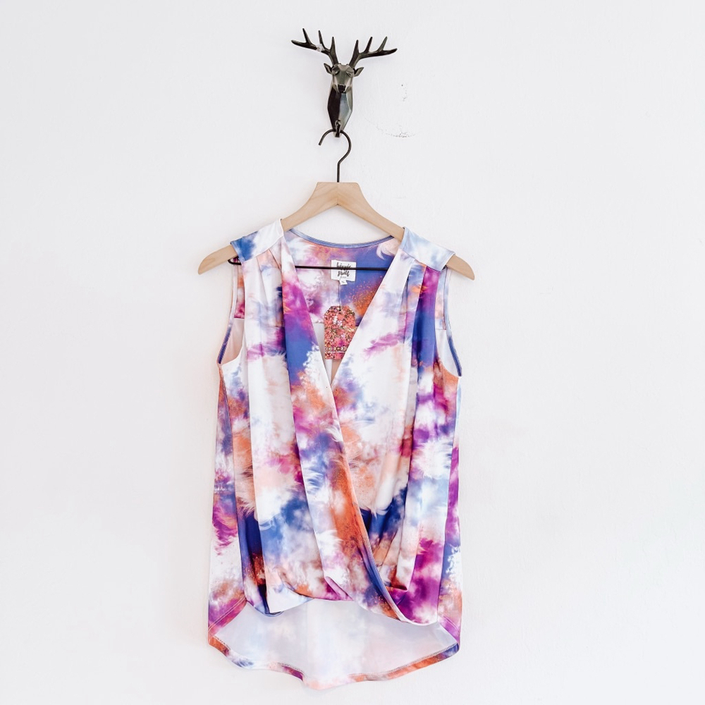 Hippie Guilt Women's Multi-Color Sleeveless Top Size Small NWT